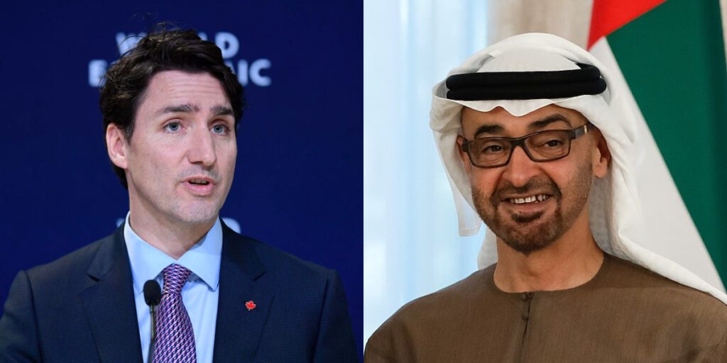 Trudeau And Bin Zayed