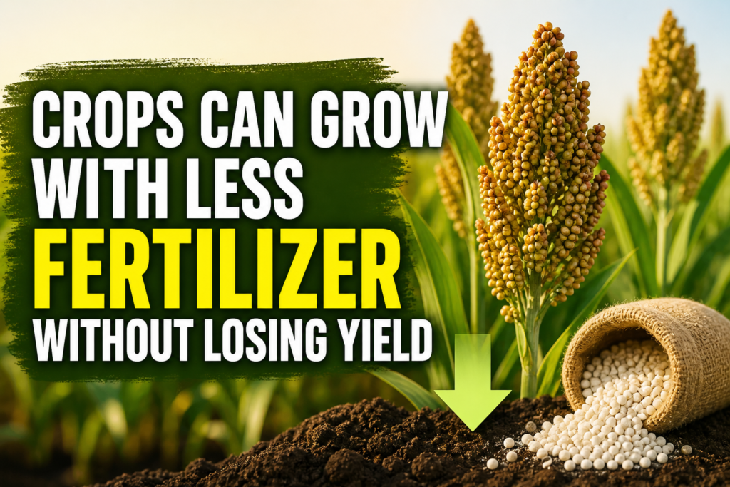 ICRISAT Study Finds Crops Can Thrive with 50% Less Fertilizer